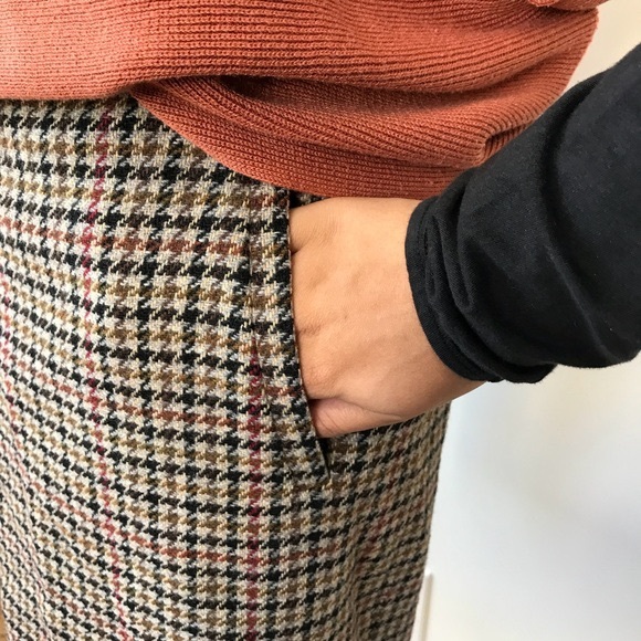 J. Crew Dresses & Skirts - J Crew Zip Pocket Houndstooth Mini Skirt